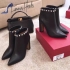 Valentino Rockstud Leather Point-Toe Booties